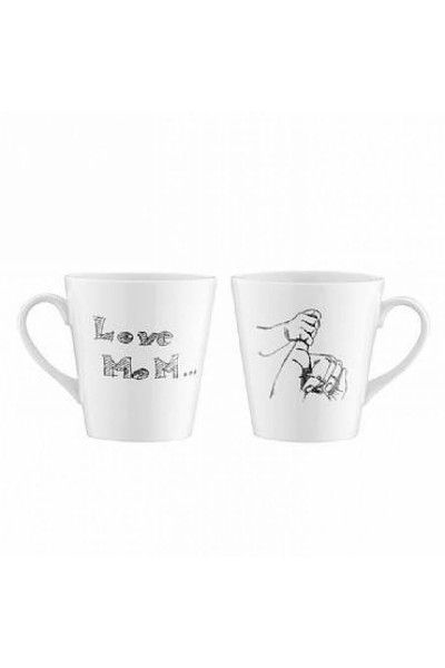 Kütahya Kaffeetassen Set 2 Teilig Love Mom